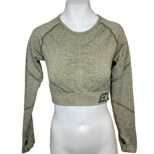 ECHT  Arise Scrunch Long Sleeve Crop Top